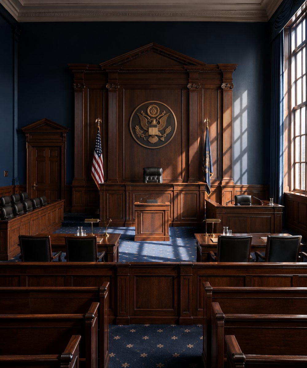 Federal courthouse and government architecture tied to crypto fraud defense